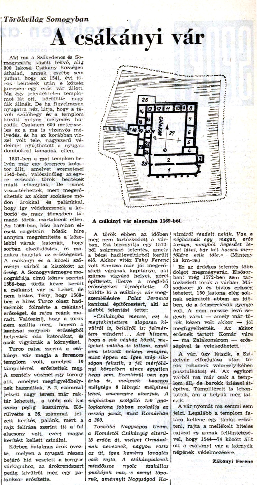 Cikk: A csákányi vár